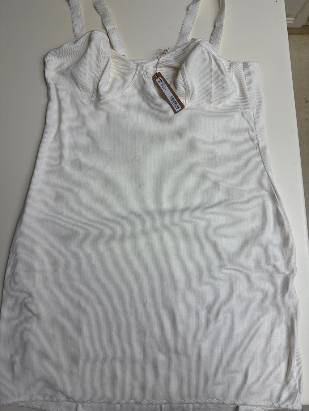SKIMS White Ribbed Mini Dress